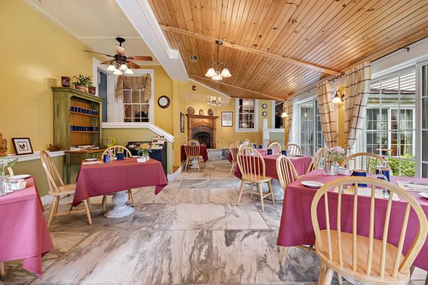 Dining room, Fireplace, Interior, Living room, Pendant Lights, Wooden Ceilings