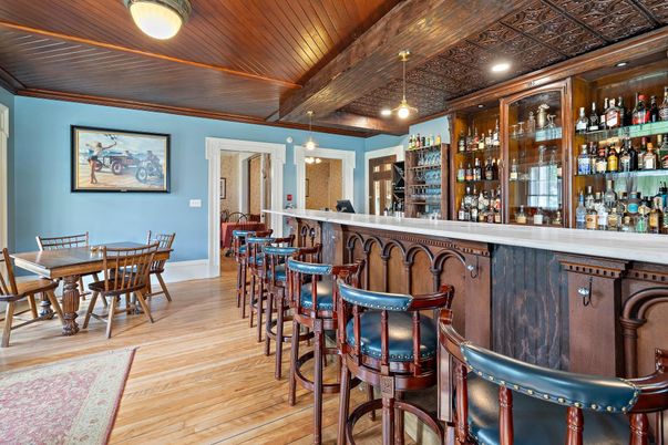 Dining room, Interior, Recessed Lighting, Wooden Ceilings, Wood Texture Flooring