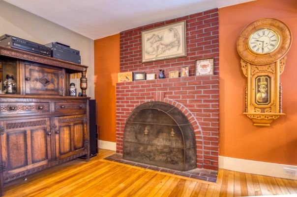 Fireplace, Interior, Stone Walls, Wood Texture Flooring