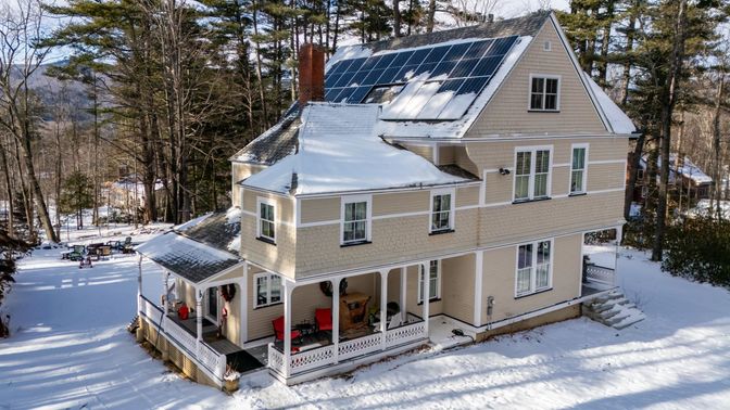 Exterior, Facade, Solar Panels, Queen Anne Victorian