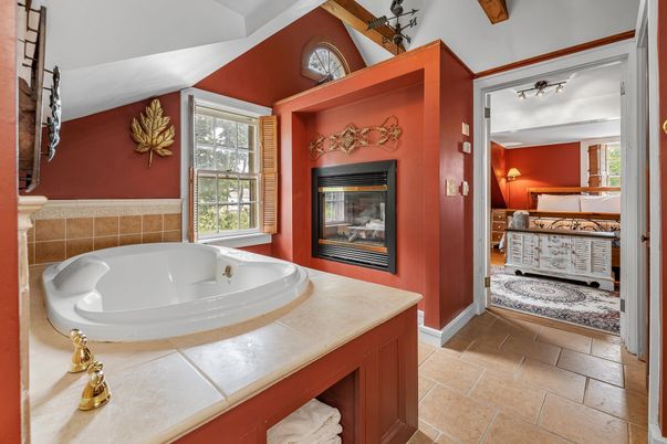 Bathroom, Fireplace, Interior
