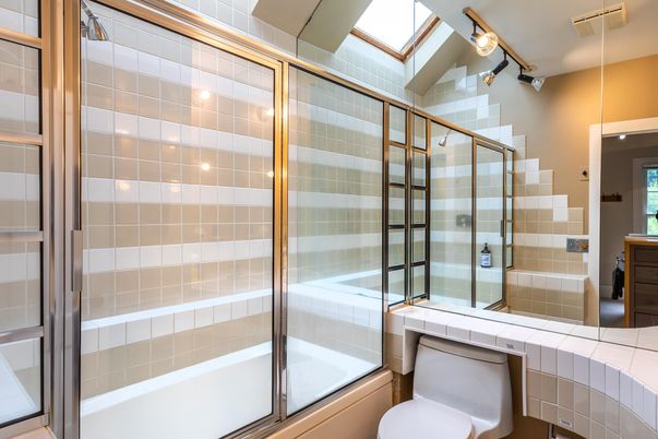Bathroom, Glass Shower, Interior, Tile Countertops