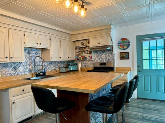 Interior, Kitchen, Wood Texture Flooring
