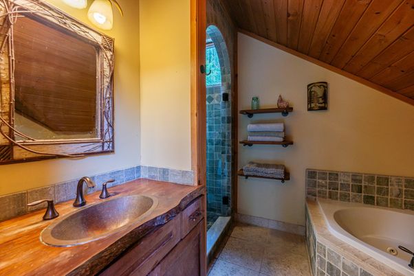 Bathroom, Interior, Wooden Ceilings