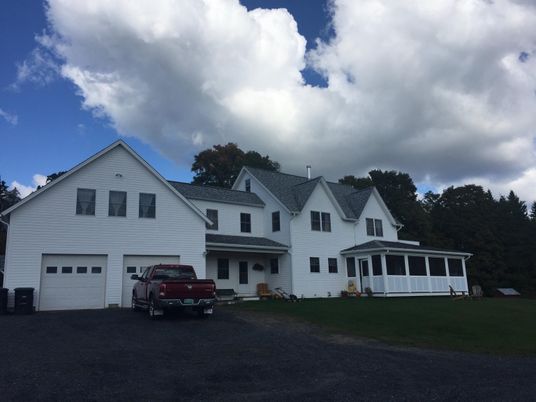 Attached, Exterior, Facade, Farmhouse