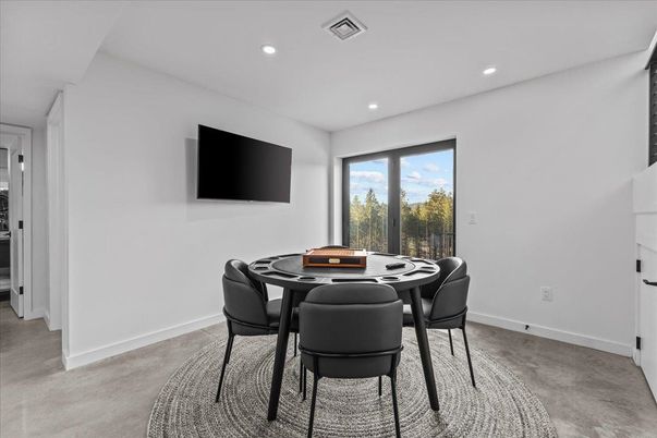 Dining room, Game Room, Interior, Recessed Lighting