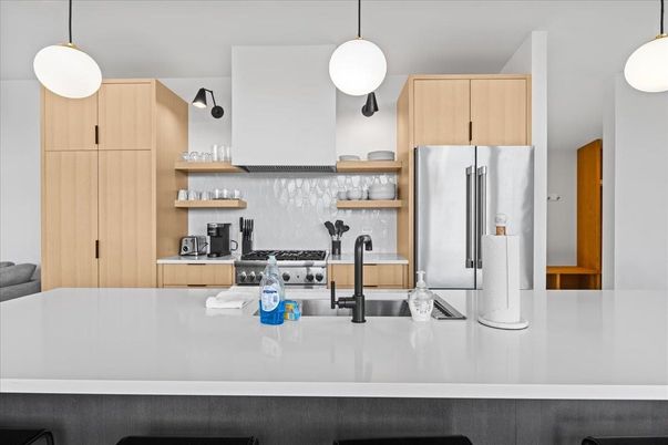 Interior, Kitchen, Pendant Lights, Stainless Steel Appliances