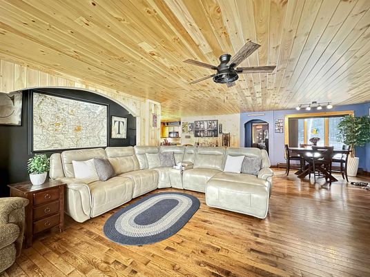 Dining room, Interior, Living room, Wooden Ceilings, Wood Texture Flooring