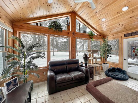 Interior, Recessed Lighting, Sun Room, Wooden Ceilings, Wooden Walls