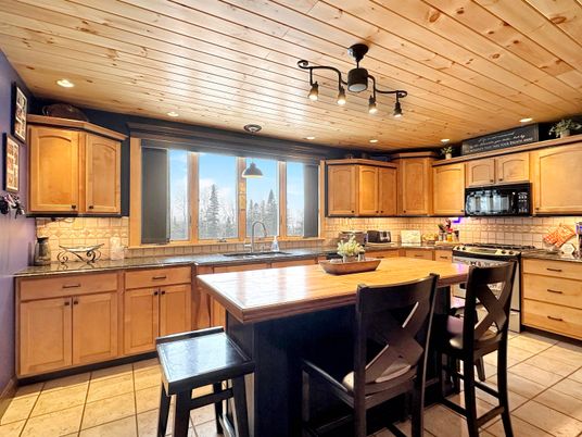 Interior, Kitchen, Recessed Lighting, Wooden Ceilings