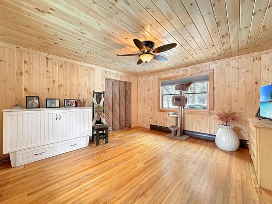 Home Office, Interior, Wooden Ceilings, Wood Texture Flooring, Wooden Walls