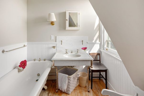 Bathroom, Interior, Wood Texture Flooring