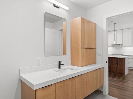 Interior, Kitchen, Pendant Lights, Wood Texture Flooring