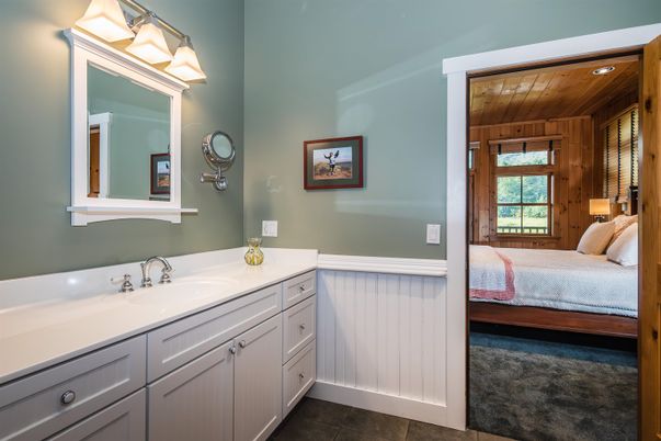 Bathroom, Bedroom, Interior, Recessed Lighting, Wooden Ceilings, Wooden Walls