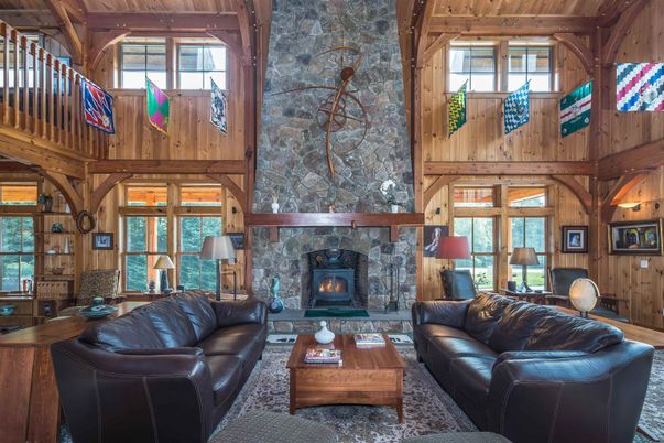 Fireplace, Interior, Living room, Wooden Beams, Wooden Ceilings, Wooden Walls