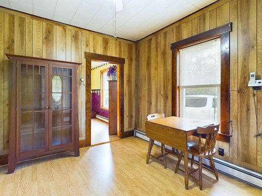Home Office, Interior, Wood Texture Flooring, Wooden Walls