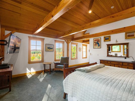 Bedroom, Interior, Wooden Beams, Wooden Ceilings