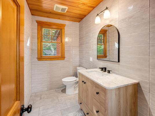 Bathroom, Interior, Wooden Ceilings