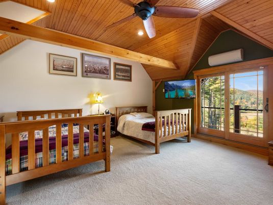 Bedroom, Interior, Recessed Lighting, Wooden Beams, Wooden Ceilings