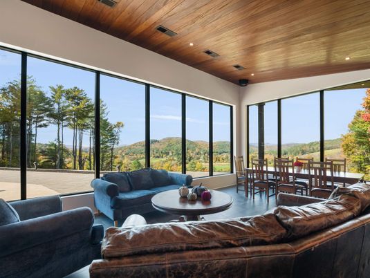 Dining room, Interior, Living room, Recessed Lighting, Sun Room, Wooden Ceilings