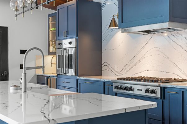 Interior, Kitchen, Marble Walls, Stainless Steel Appliances