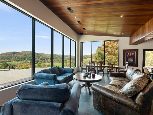 Dining room, Interior, Living room, Recessed Lighting, Wooden Ceilings