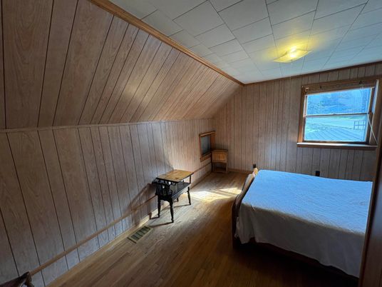 Bedroom, Interior, Wood Texture Flooring, Wooden Walls