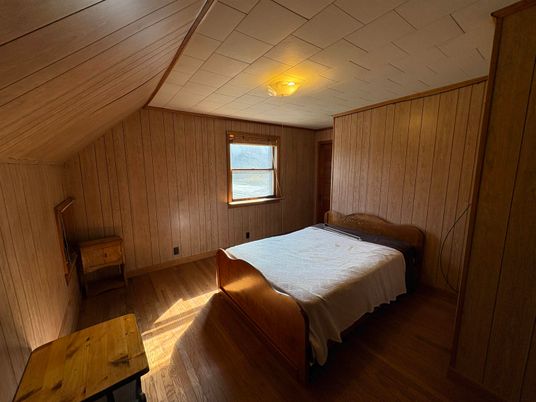Bedroom, Interior, Wood Texture Flooring, Wooden Walls