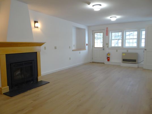 Empty room, Fireplace, Interior, Wood Texture Flooring