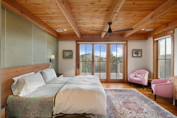Bedroom, Interior, Recessed Lighting, Wooden Beams, Wooden Ceilings, Wood Texture Flooring
