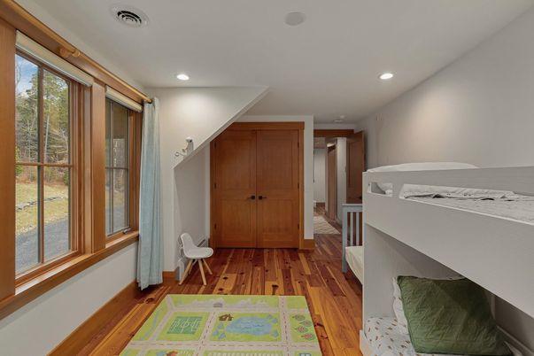 Fireplace, Interior, Recessed Lighting, Wood Texture Flooring