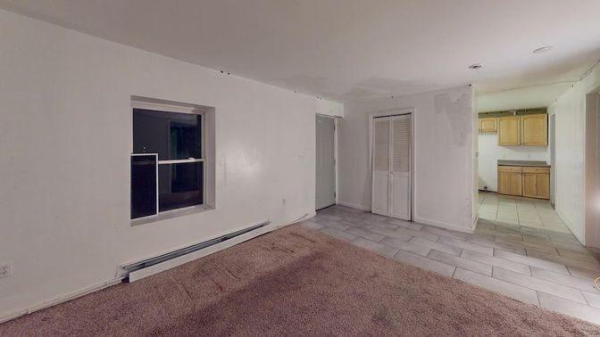 Empty room, Interior, Kitchen, Recessed Lighting