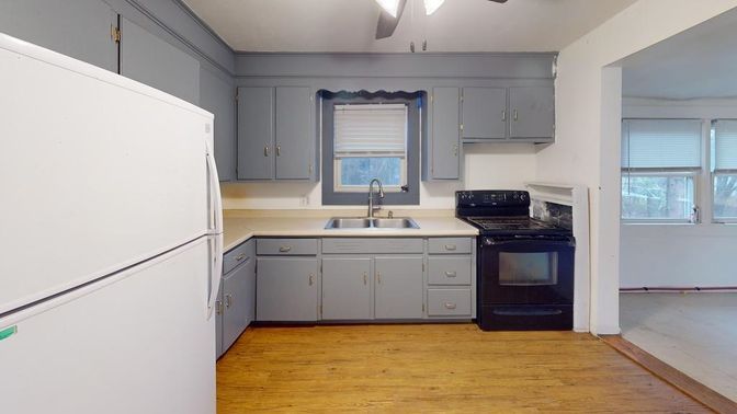 Interior, Kitchen, Wood Texture Flooring