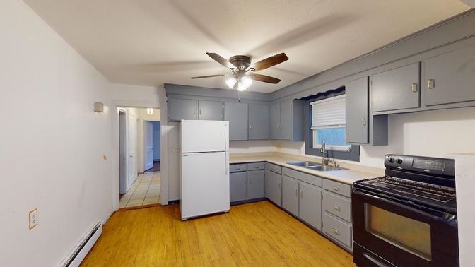 Interior, Kitchen, Wood Texture Flooring