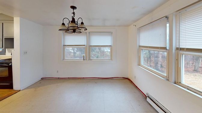 Chandelier, Empty room, Interior
