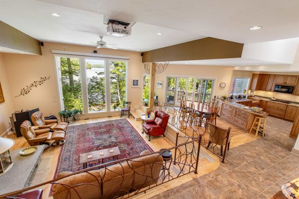 Dining room, Interior, Kitchen, Living room, Recessed Lighting