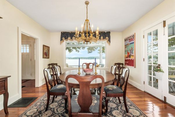 Chandelier, Dining room, Interior, Wood Texture Flooring
