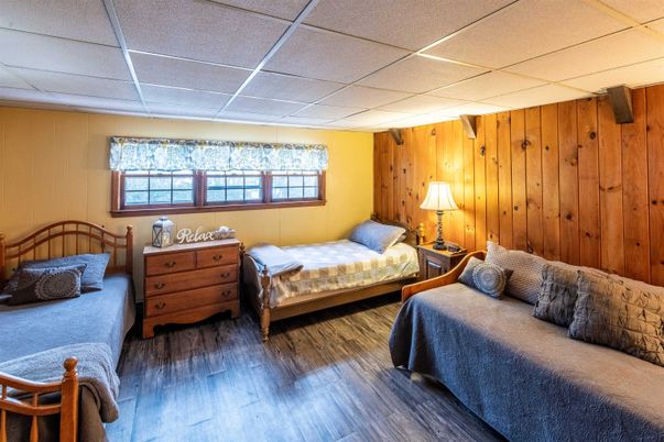 Bedroom, Interior, Wood Texture Flooring, Wooden Walls