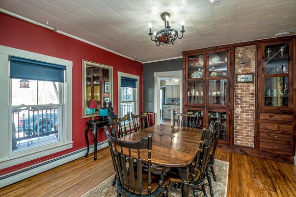Chandelier, Dining room, Interior, Wood Texture Flooring