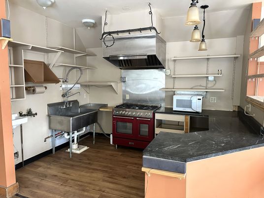 Interior, Kitchen, Pendant Lights, Stainless Steel Appliances, Wood Texture Flooring