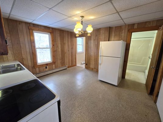 Chandelier, Empty room, Interior, Wooden Walls