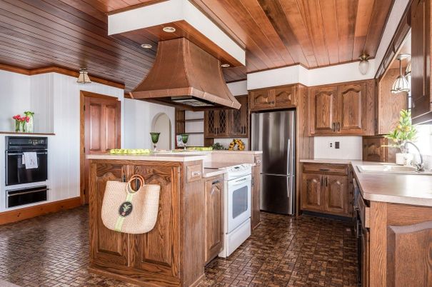 Interior, Kitchen, Stainless Steel Appliances, Wooden Ceilings