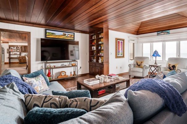 Interior, Living room, Wooden Ceilings, Wood Texture Flooring