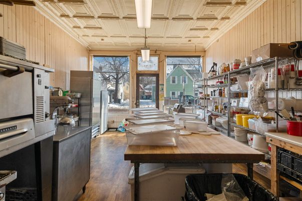 Interior, Kitchen, Pendant Lights, Stainless Steel Appliances, Wood Texture Flooring