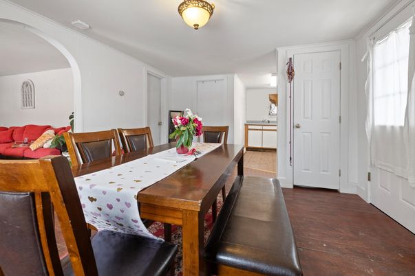 Dining room, Interior, Wood Texture Flooring