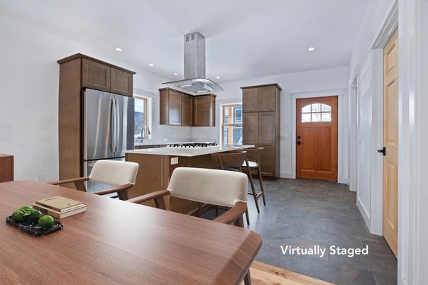 Dining room, Interior, Kitchen, Recessed Lighting, Stainless Steel Appliances