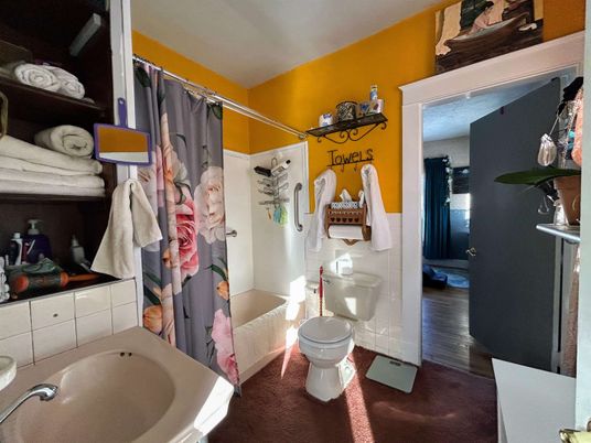 Bathroom, Interior, Wood Texture Flooring