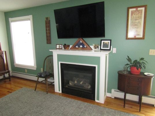 Fireplace, Interior, Wood Texture Flooring