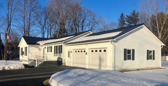 Attached, Exterior, Facade, Farmhouse