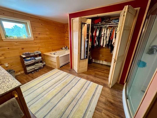 Interior, Walk-in Closets, Wood Texture Flooring, Wooden Walls